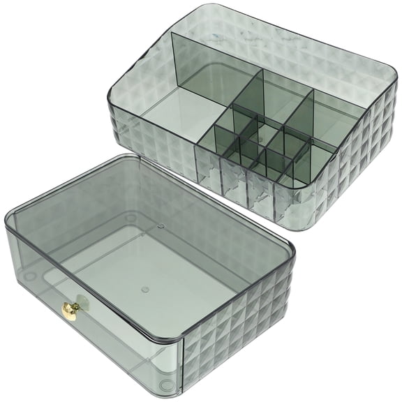 Tabletop Clear Drawer Organizer Multi-use Stationery Organizer Delicate Makeup Storage Case
