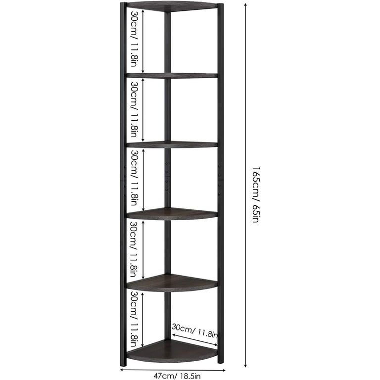 HOOBRO 6-Tier Corner Shelf, Corner Square Rack Display Shelf, Tall Storage  Rack Plant Stand, Corner Bookcase for Small Spaces, Living Room, Home  Office, Kitchen, Rustic Brown and Black BF55CJ01 - Yahoo Shopping
