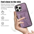 thumbnail image 4 of ELEHOLD Crossbody Wallet Case for iPhone 13 Pro Max 6.7" with RFID Card Slots Zipper Pocket Kickstand Function Shockproof Purse Case with Detachable Shoulder Strap,Purple, 4 of 9