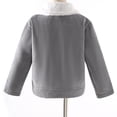 thumbnail image 3 of AherBiu Toddler Kids Boys Corduroy Shacket Button down Fleece Lined Collared Lapel Long Sleeve Thick Warm Winter Jacket Outerwear, 3 of 7