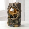 thumbnail image 1 of Fuente de agua de interior en forma de tocón, gota de lluvia, fuente de meditación, fuente de escritorio, cascada artística de relajación para decoración de hogar y oficina (22013), 1 of 10
