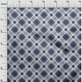 thumbnail image 2 of oneOone Cotton Cambric Dark Dusty Blue Fabric Argyle Check Quilting Supplies Print Sewing Fabric By The Yard 56 Inches Wide, 2 of 4