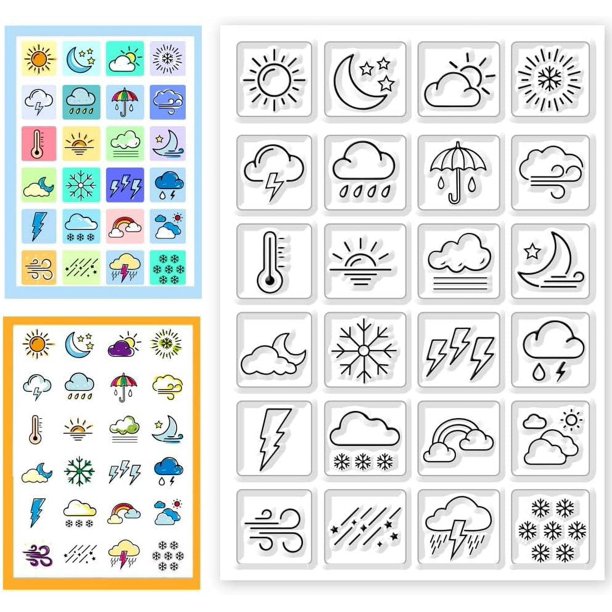 Sellos transparentes de silicona para el clima, mini sellos de silicona para el clima, 6,3 x 4,3 pulgadas
