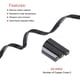 thumbnail image 5 of 24AWG Silicona Cinta Cable 3 Pines 24 Calibre Plano Cable Flexible 30 m/ 100 Pies Negro Trenzado Estañado Cobre Alambre para Modelo Avión, Modelo Coche, Eléctrico Aparato, 5 of 7