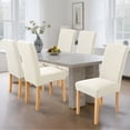thumbnail image 6 of Chair Covers, Stretch Slipcovers For Dining Chairs, Elastic Polyester Seat Protectors Washable For Kitchen Wedding Banquet Decor, White, 6 of 6