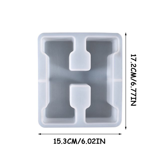 Agiferg DIY Crystal Glue Dropping Mold 26 Large Letter Table Jewelry Silicone Mold