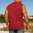 thumbnail image 3 of Lmueinov Mens Cotton Linen Tank Top Shirts Casual Sleeveless Slim Fit Henley Shirt for Men Basic Summer Tops, 3 of 8