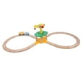 thumbnail image 1 of Pack Tower Crane Wooden  Track Set with Straight Curved Tracks Building Blocks Wooden Railway Set Expansion Pack, 1 of 7