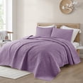 thumbnail image 3 of Exclusivo Mezcla Twin Quilt Bedding Set, Lightweight Soft Bedspreads Coverlets with 1 Pillow Sham, Modern Dusty Lavender Quilts Twin XL Size for All Seasons, 3 of 7