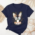 thumbnail image 5 of Tnhcen Women's Summer Cute Rabbit Print Round Neck Basic Short Sleeve Tops – Plus Size Friendly Shirts S-3XL Polyester Spandex Blends, 5 of 5