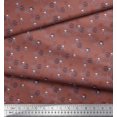 thumbnail image 2 of Soimoi Brown Satin Silk Fabric Crossbone & Skull Halloween Decor Fabric Printed Yard 42 Inch Wide, 2 of 3