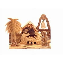 Holy Land Market Olive Wood Nativity -Christmas Village