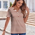 thumbnail image 6 of Yuwull Summer Tops Plus Size Tops For Women Women'S Printed V-Neck Short-Sleeved T-Shirt Loose Top Short Sleeve Top Womens Plus Size Tops L, 6 of 7