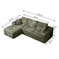 thumbnail image 7 of Soscana Boneless Couches for Living Room with Chaise,102" Sectional Sofa with Throw Pillow,Cozy Cloud Couch with L-Shaped,Sponge Compression Sofa,No Assembly Required,for Living Room,Apartment, APT, 7 of 7