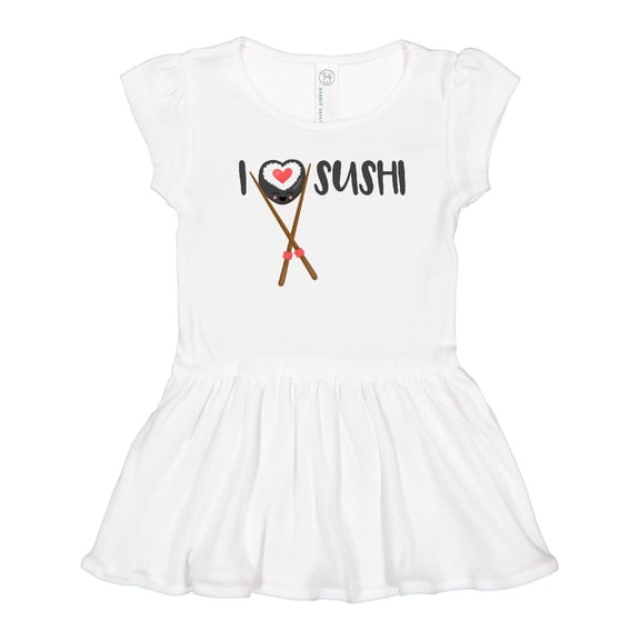 Inktastic Kawaii I Love Sushi Girls Toddler Dress