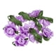 thumbnail image 1 of Uxcell Mini Satin Ribbon Roses Small Rosettes Fabric Flowers with Green Leaves Purple 20 Pcs, 1 of 6