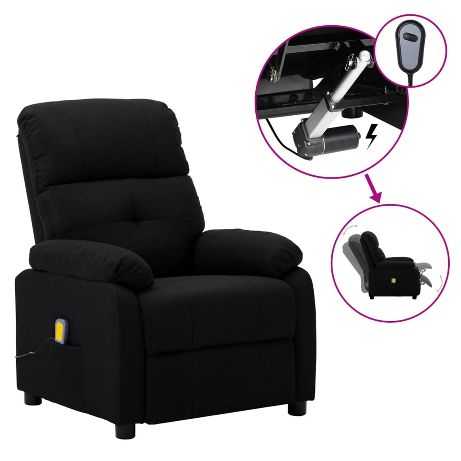 Details about   New Foor Game Chair Single Sofa Reclining Chair Lazy Sofa Club Chair Black US 