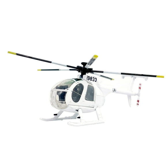 GUYUTING US Army MH-6 Little Bird Diecast Helicopter Model 1/100 Scale 2.8 Inches Detailed Replica with Stand