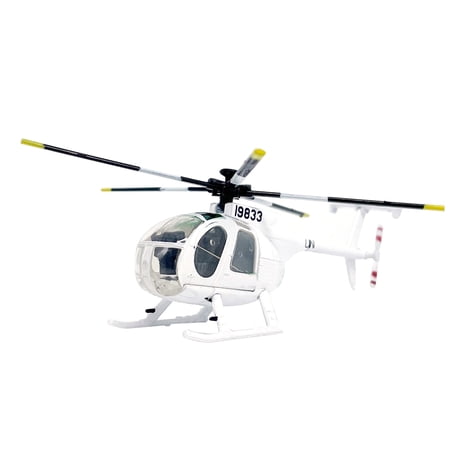 GUYUTING US Army MH-6 Little Bird Diecast Helicopter Model 1/100 Scale 2.8 Inches Detailed Replica with Stand
