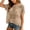 A01 Beige, variant on SXCXLSA Crochet Tops for Women 2026 Summer Short Sleeve Beach Vacation Clothes Cover up Mesh Top Lightweight Sweater Cruise Resort Wear Army Green L