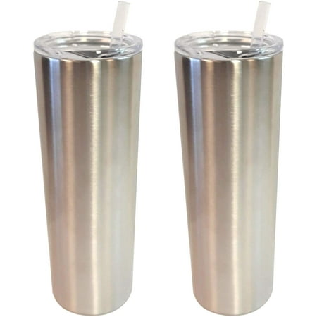 

Silver Stellar 20 oz. Skinny Steel (2 Pack) Double Wall Stainless Tumbler