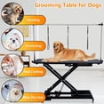 thumbnail image 4 of 48” Electric Lift Pet Dog Grooming Table, Heavy Duty Hydraulic Dog Grooming Table, Height Adjustable with Overhead Arm, Clamps, Three Grooming Noose, 4 of 7