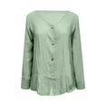 thumbnail image 4 of Women Blouses Floral Summer Top Scrub Base Layer Womens Long Sleeve Sweaters Casual Long Sleeve Scrub Shirt Layer Tunics Workout Running Shirts Womens Workout Shirt Tunic Blouse Tops Green 3XL, 4 of 4
