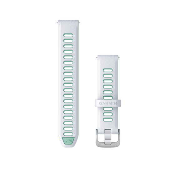 Garmin Quick Release 18mm, Silicone Band, Whitestone/Neo Tropic with Silver Hardware