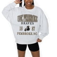 thumbnail image 2 of Women's Gameday Couture Ash University of North Carolina at Pembroke Braves Premium Fleece Pullover Sweatshirt, 2 of 5