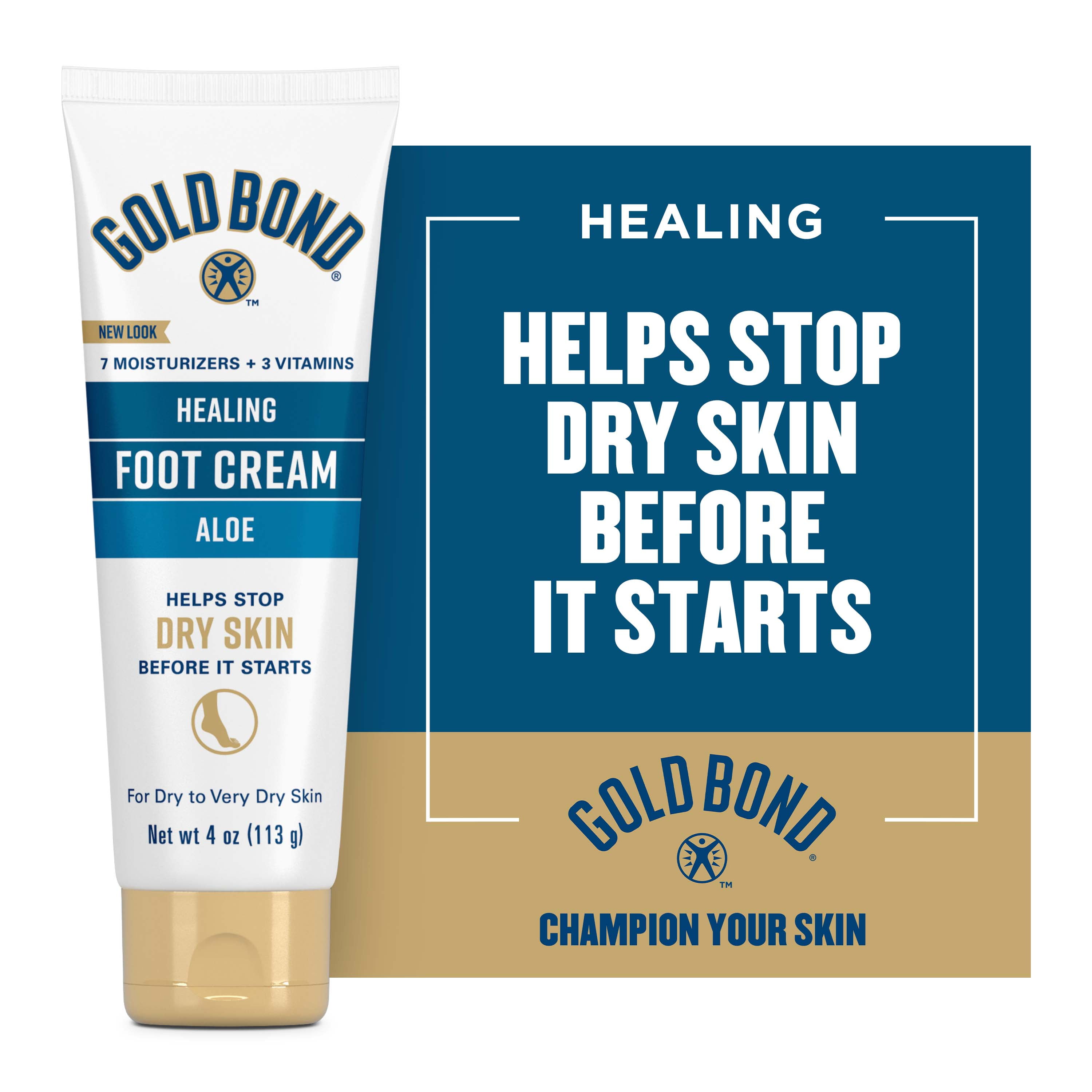 Gold Bond Healing Foot Cream, 4 oz., With Aloe, Nourishes & Softens