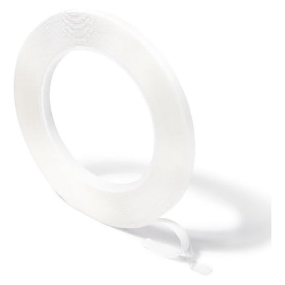 Acrylic Tape Transparent Double Sided - 1/4" x .020" x 36ft - Clear Adhesive for Glass, Polycarbonate, Shower Seals & Wipes - Hi-Strength Bonding