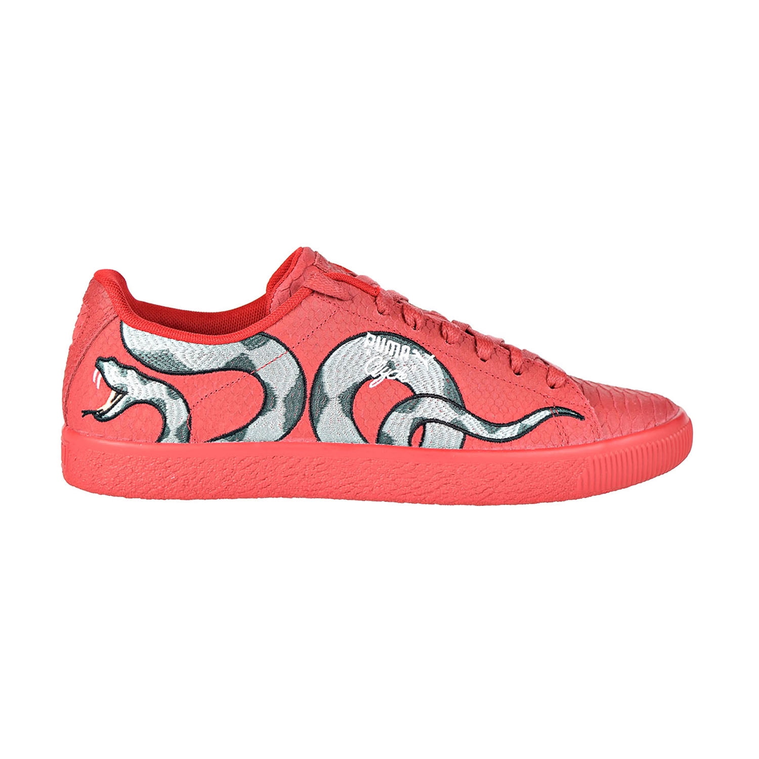 puma clyde red snake