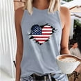 thumbnail image 2 of IROINNID Patriotic Shirts for Women Round Neck Tank Summer Casual Tops Regular Vest Tops Sleeveless Tops 4th Of July, 2 of 5