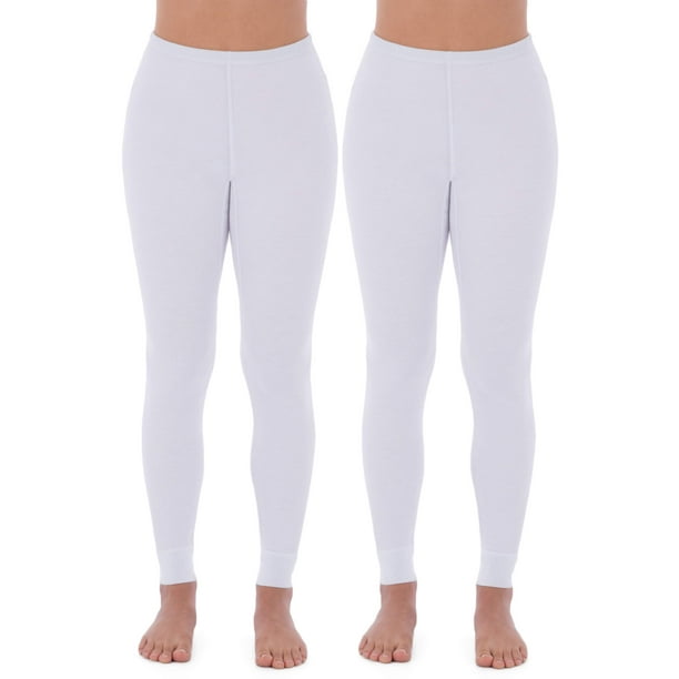 Fruit of the Loom Women's and Women's Plus Long Underwear Waffle Thermal  Bottoms, 2-Pack - Walmart.com