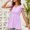 Purple, variant on Women's V-Neck Short Sleeve Loose Fit Casual T-Shirt Top - Breathable Flowy Fabric for Everyday Comfort