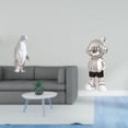 thumbnail image 2 of Escultura de de pingüino, figura coleccionable, artesanía, adorno decorativo, estatua de animal de resina, moderna, para mesa, bar, dormito, 2 of 8