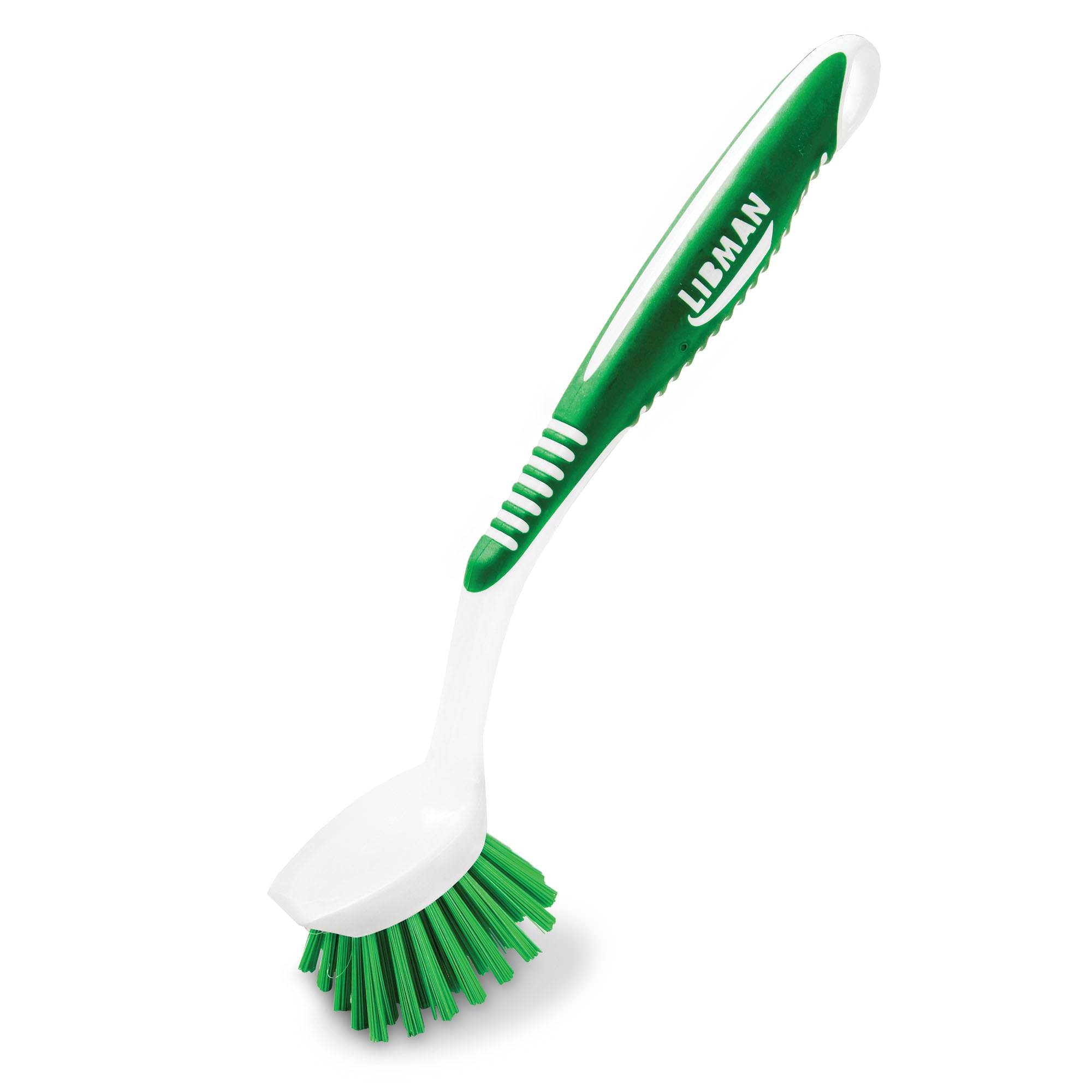 Libman Glass and Dish Wand Scrub Brush Bundle with Curved Kitchen Brush and Two Sponge Refills