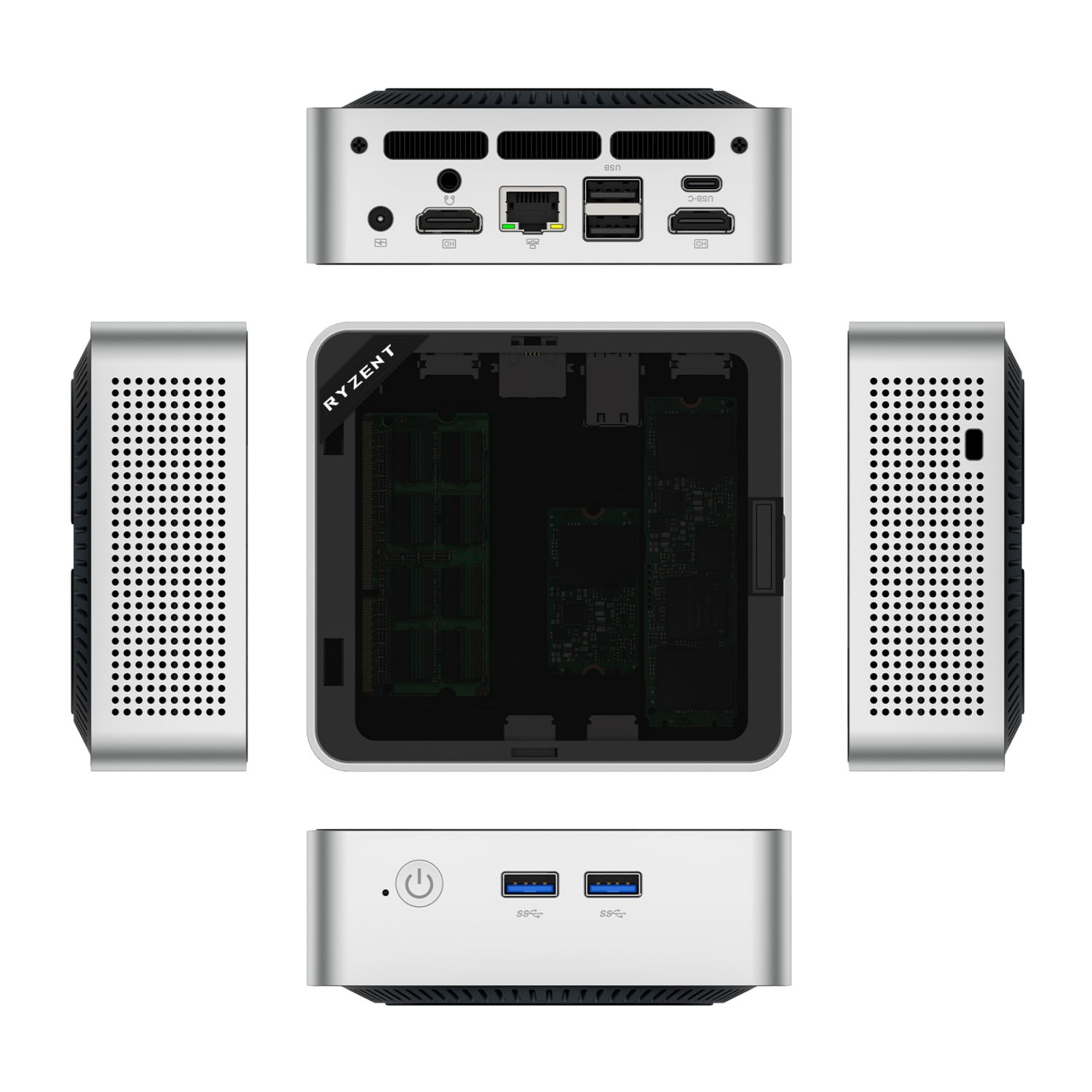 Ryzen 4300U Mini PC, Z43 AMD R3-4300U (16G+512G) Windows 11, Multitasking, Gaming, Office, Home Use, Mini Computer, Triple Display, 4K