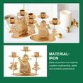 thumbnail image 5 of LABSERRON Retro Christmas Candle Holders Golden Iron 2Pcs 5.3x2.4x5.9in Home Decoration, 5 of 10