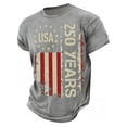 thumbnail image 4 of CCRFTGI 250 Anniversary Usa Flag Shirts for Kids Boys Girls Size 10-12 Patriotic Casual 4th Of July 250th Anniversary Flag Outfits Red White and Blue Summer Shirts 1776 Tee Tops Gray 5-6 Years, 4 of 4