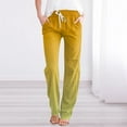 thumbnail image 2 of YDLCAFD Women's Spring And Gradient Color Lace Up Pocket Loose Wide Legged Cropped Casual Pants (2), 2 of 4