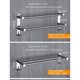 thumbnail image 2 of Toallero de baño, barra de toalla estirable de 17-31 pulgadas para baño, cocina, soporte para toallas de mano, colgador de paños de cocina, acero inoxidable SUS304 (dos barras), 2 of 5
