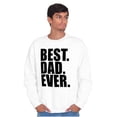 thumbnail image 4 of Cool Father's Day Best Dad Ever Men's Big & Tall Crewneck Sweatshirt Brisco Brands 3X, 4 of 5