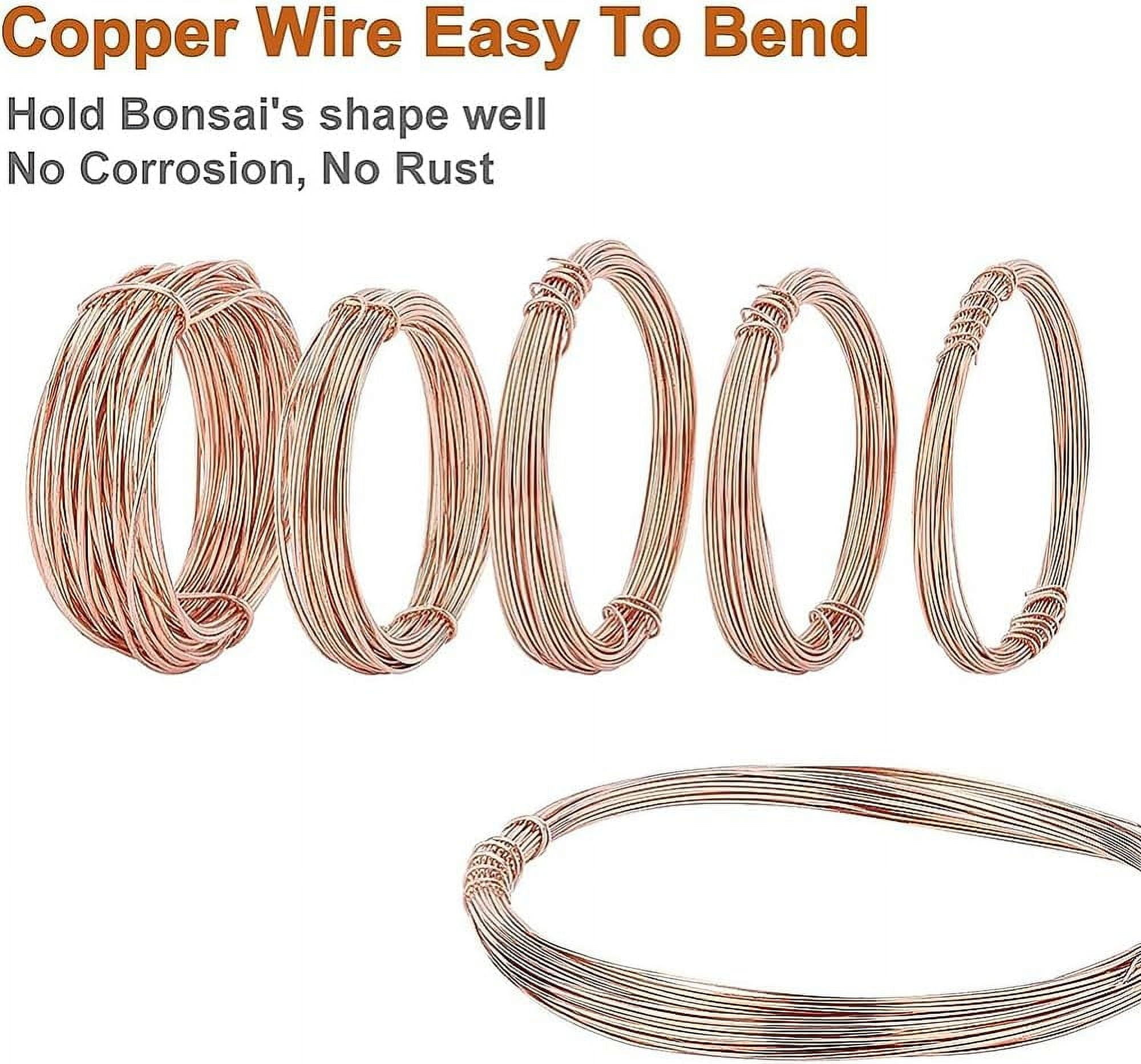 Round Copper Wire for Jewelry Making Red Copper about 16.4 Feet(5m)/roll 12 rolls/set