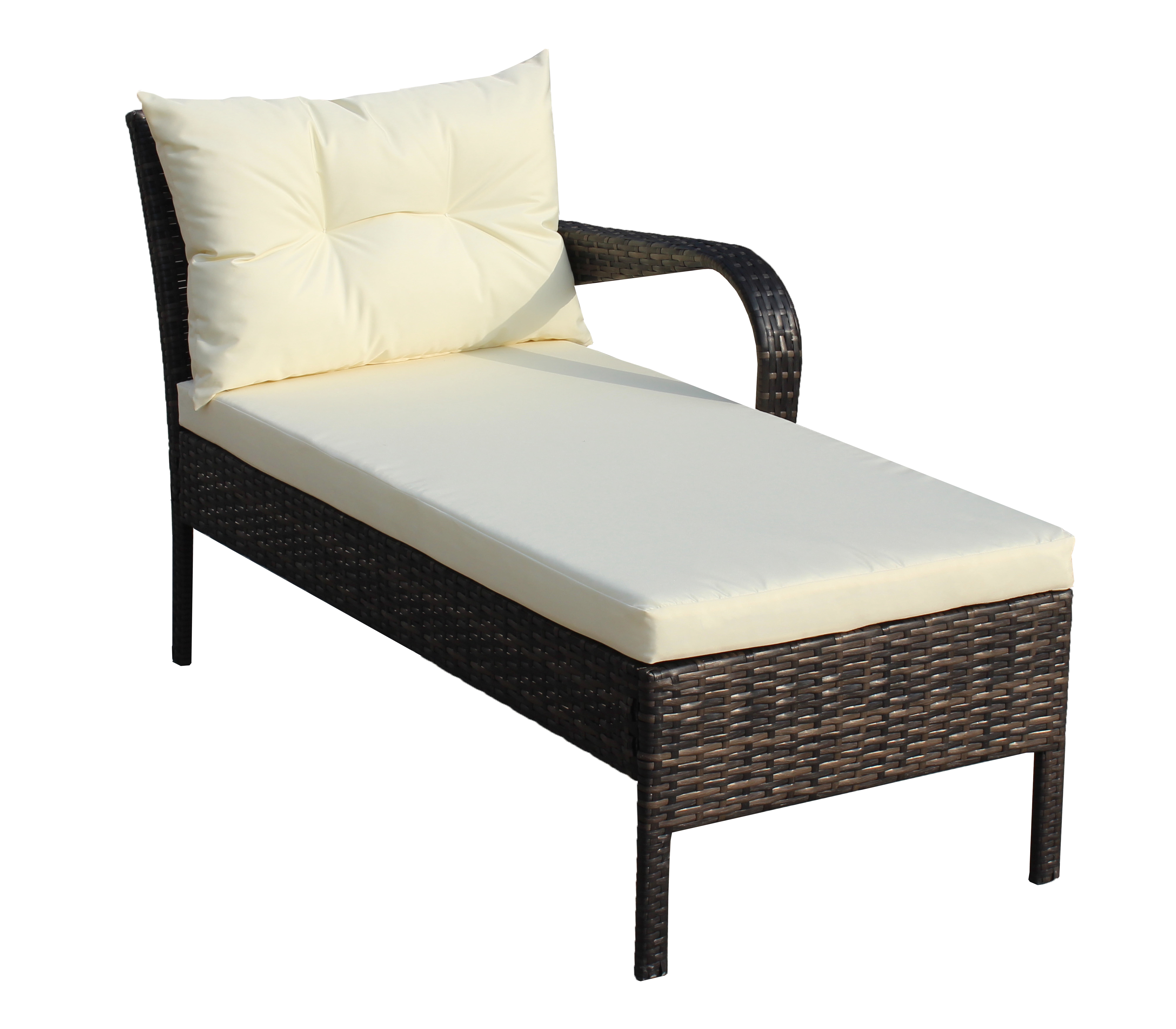 3 Piece Patio Furniture Set, All-Weather Outdoor Sectional Sofa Set, PE Rattan Conversation Set with Table & Cushions, Wicker Furniture Couch Set for Patio Deck Garden Poolside Yard