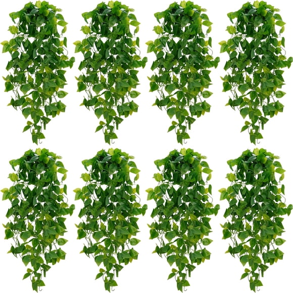 Plantas colgantes artificiales BLEUM CADE Fake Pothos Vines x8