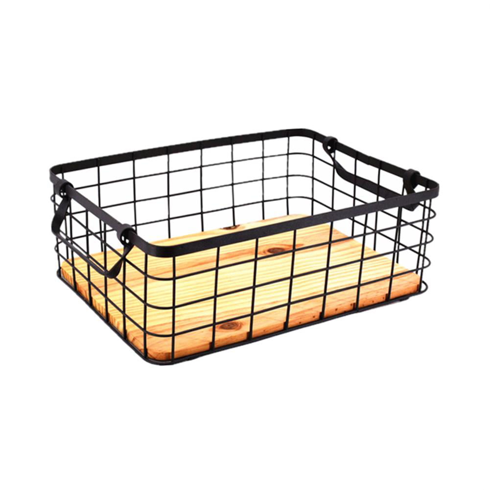 Nordic Wrought Iron Storage Basket Home Sundries Organize Toy Storage Box 