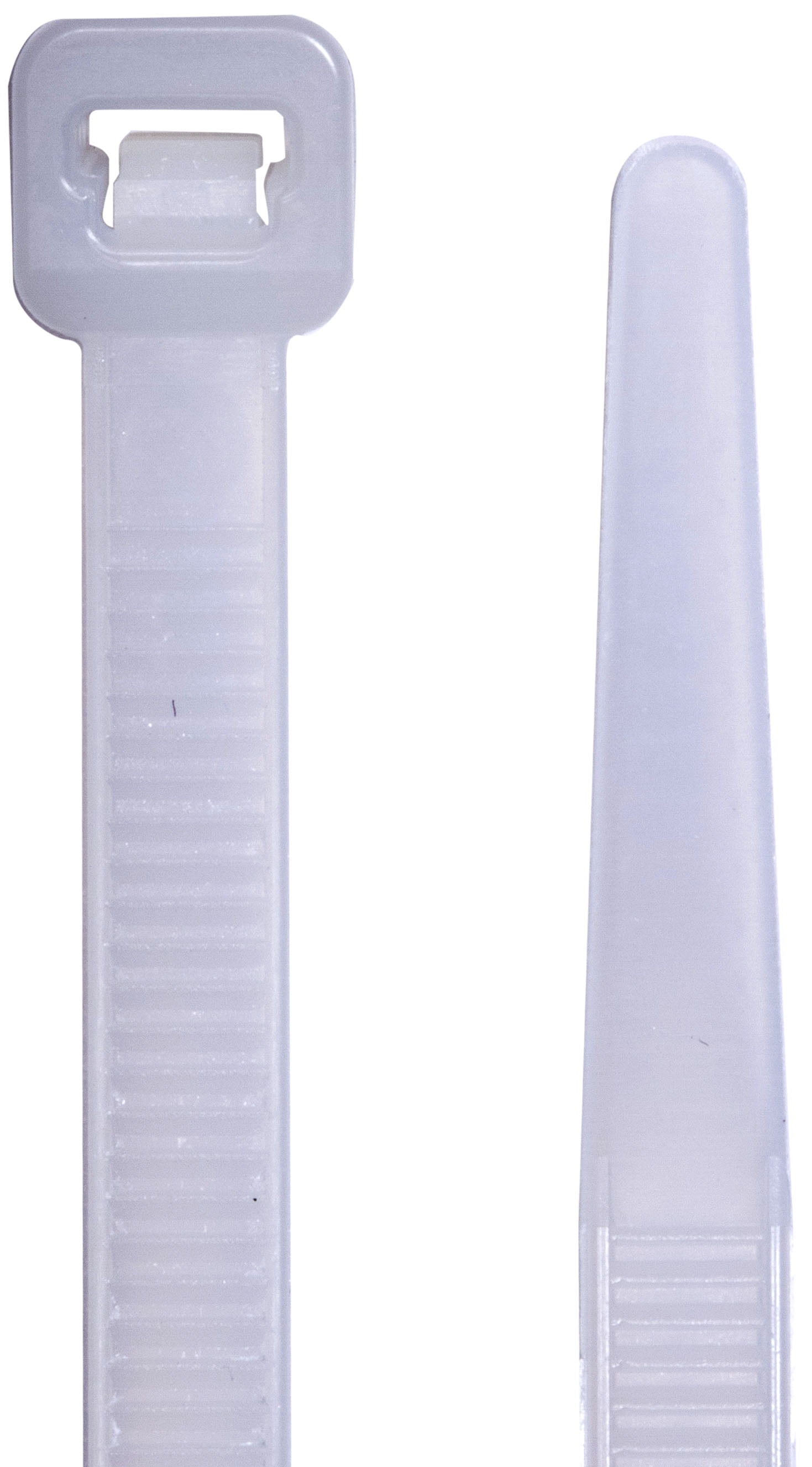 Hyper Tough 8in. Clear Zip Ties 20 Pack, 75lb Tensile Strength, Nylon Mount Cable Ties, Resealable Bag, 25457