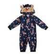thumbnail image 5 of Family Christmas Matching Pajamas, Cartoon Deer Zip Up Onesie Pajamas Christmas Hooded Jumpsuit Home-wear, 5 of 8