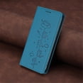 thumbnail image 7 of Leather For Google Pixel 10 Pro XL / Pixel 9 Pro XL, RFID Blocking Protection, Playful Cats Embossed Flip Wallet Leather Case With Card Holder Magnetic Closure  Phone Cases Cover,Blue, 7 of 7